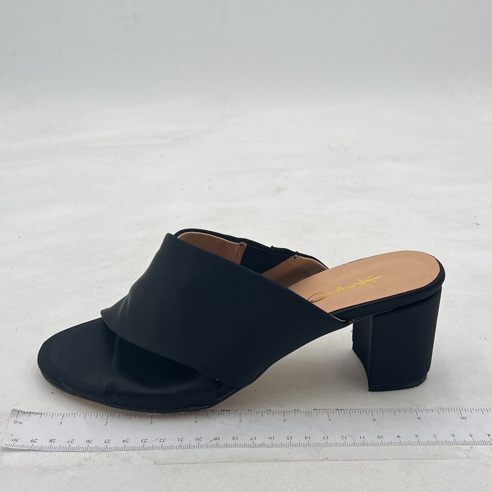 XYD Women Chic Open Toe Platform Chunky Heel Mules Sandals Crossover Strap